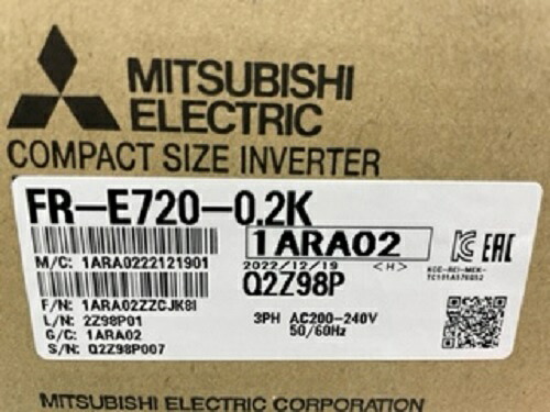 三菱電機　FR-E720-0.2K＊返品不可商品です　通常販売もしている為在庫ない場合があります。その際はご了承ください。｜大須パーツ 20,250円