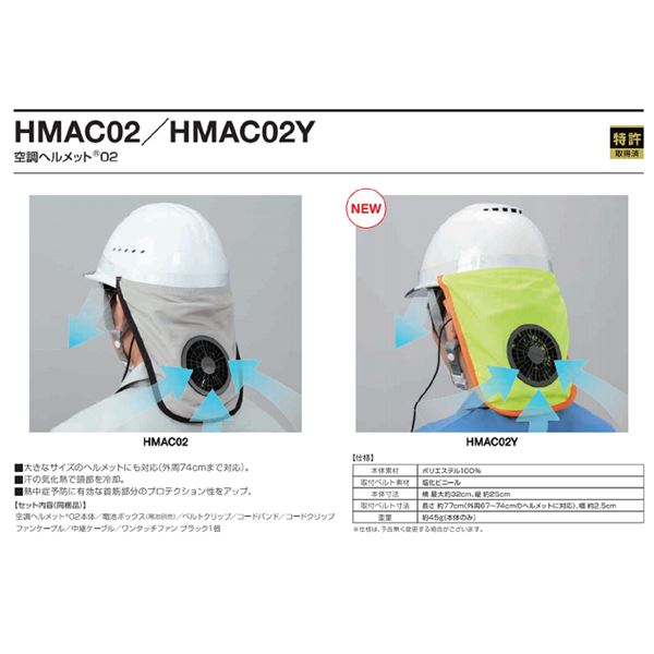 オープニング大放出セール おすすめ 人気空調ヘルメット 外周67 74cmのヘルメット対応 Hmac02y クチコミ 激安 格安 Dubrovniktransfer Eu