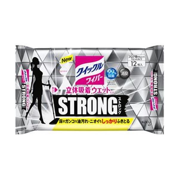 おすすめ 人気(まとめ)花王 クイックルワイパー立体吸着ウエットシート ストロング 1セット(36枚