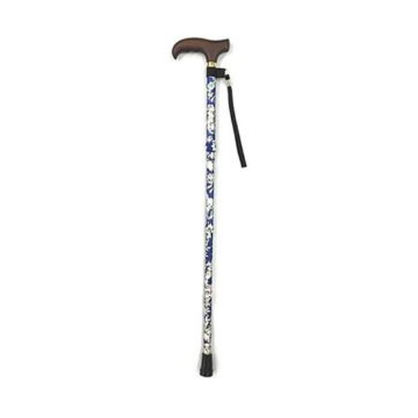 おすすめ 人気(まとめ)フジホーム ステッキ ベーシック折り畳みS 花柄青 WB3723 1本安い 激安 格安