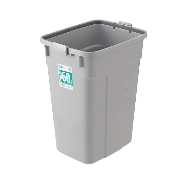 おすすめ 人気(まとめ)TANOSEE エコポリペール 角型 60L 本体 グレー 1個 フタ別売 安い 激安 格安
