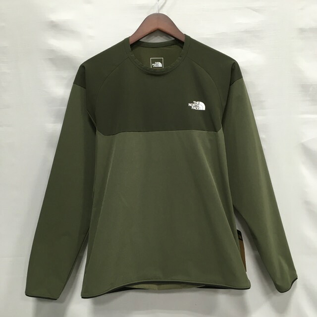 【送料無料】THE NORTH FACE APEX Flex Crew NP72382 / ザノースフェイス エイペックスフレックスクルー　長袖Tシャツ　メンズ　ニュートープダークグリーン&times;ニュートープ　size:M【中古】【006】｜オタカルチャー