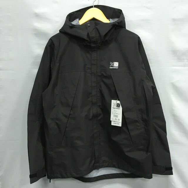 【貨物輸送無料】Karrimor WTX 3L rain jkt 101501 9000 / カリマー WTX3Lレインジャケット お山パーカー 雨合羽 アウトドア アウター メンズ 黒いこと size:L【中古】【006】