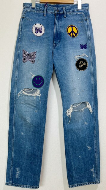 楽天市場】【中古】Needles ASSORTEDPATCHESSTRAIGHTJEAN-13oz