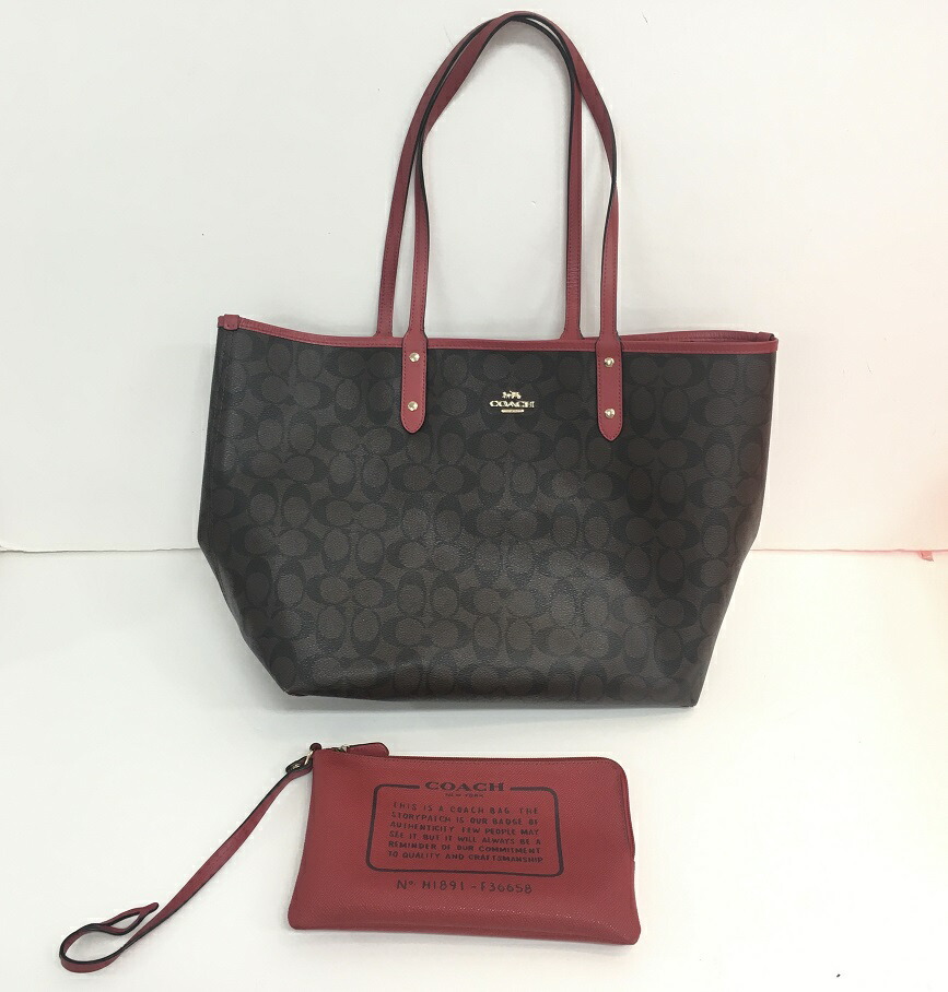 楽天市場】【バッグ】COACH コーチ リバーシブル トートバッグ