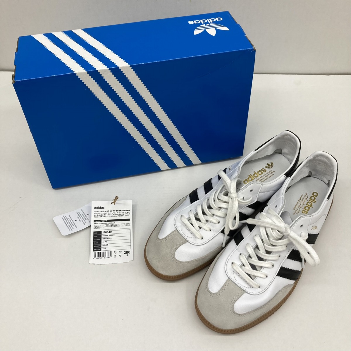 【貨物輸送無料】adidas サンバ Decon/Samba Decon Footwear White \"Cloud White/Core Black/Grey One\"" 大きさ28.0糎 IF0642【中古】【003】"