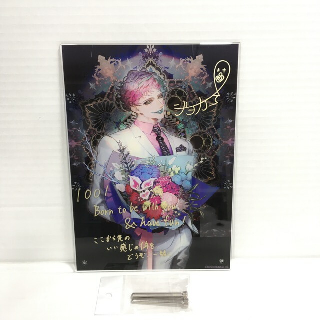 【送料無料】にじさんじ　ジョー・力一 　誕生日グッズ 2020 複製直筆サイン・メッセージ入りアクリルパネル　VTuber　バーチャルライバー【中古】【006】
