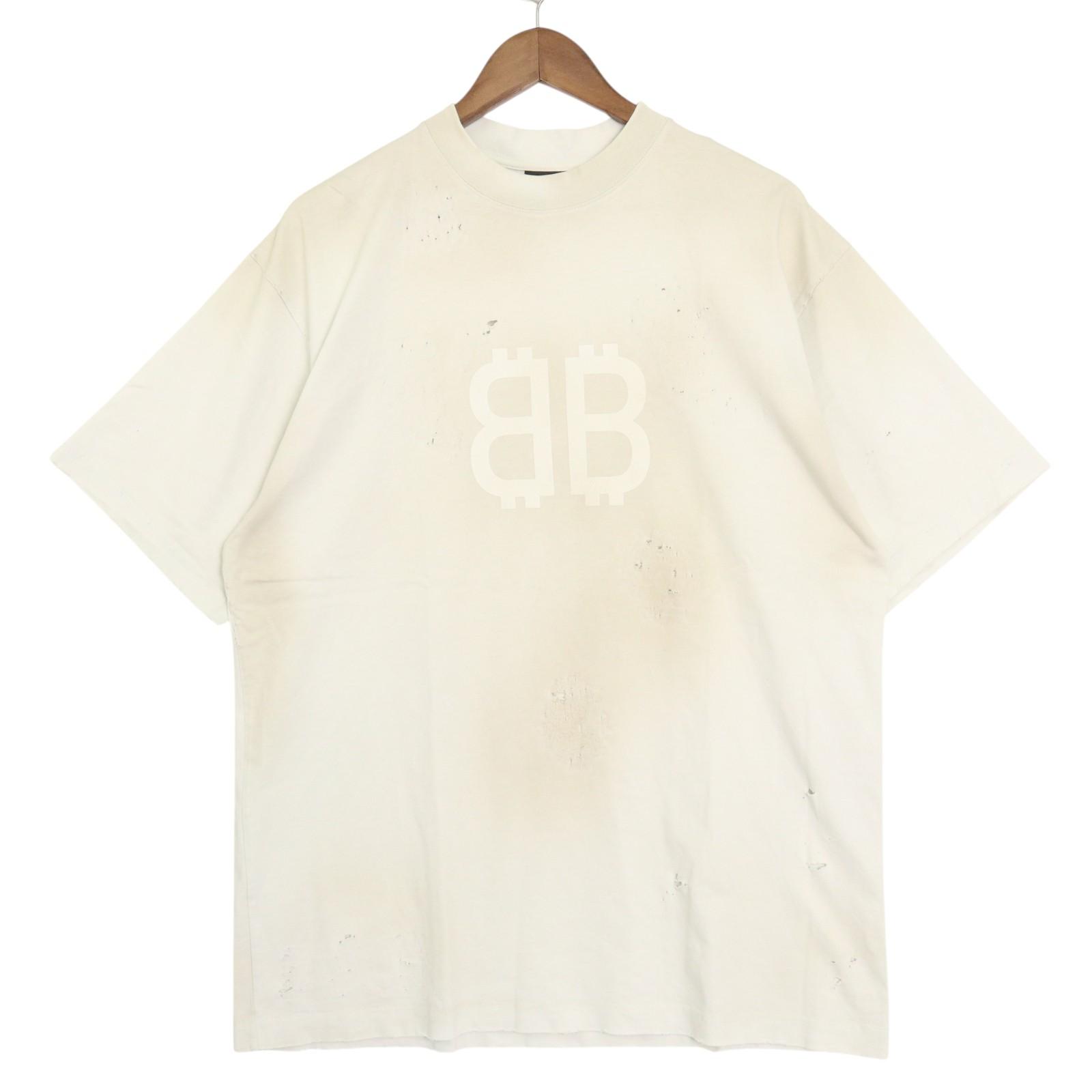 BALENCIAGA - 超美品 バレンシアガ 半袖Tシャツ 蛍光イエロー 19AW XS 刺繡 BALENCIAGA - 超美品 バレンシアガ 半袖Tシャツ 蛍光イエロー