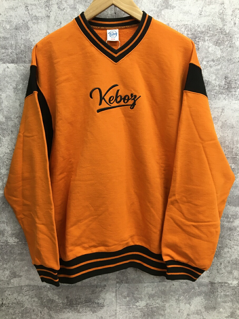 【新品タグ付き】ケボズ Keboz☆スウェット XXL デカロゴ オレンジ 橙色 激レア》ケボズ Kebozスウェット XXL デカロゴ オレンジ 橙色
