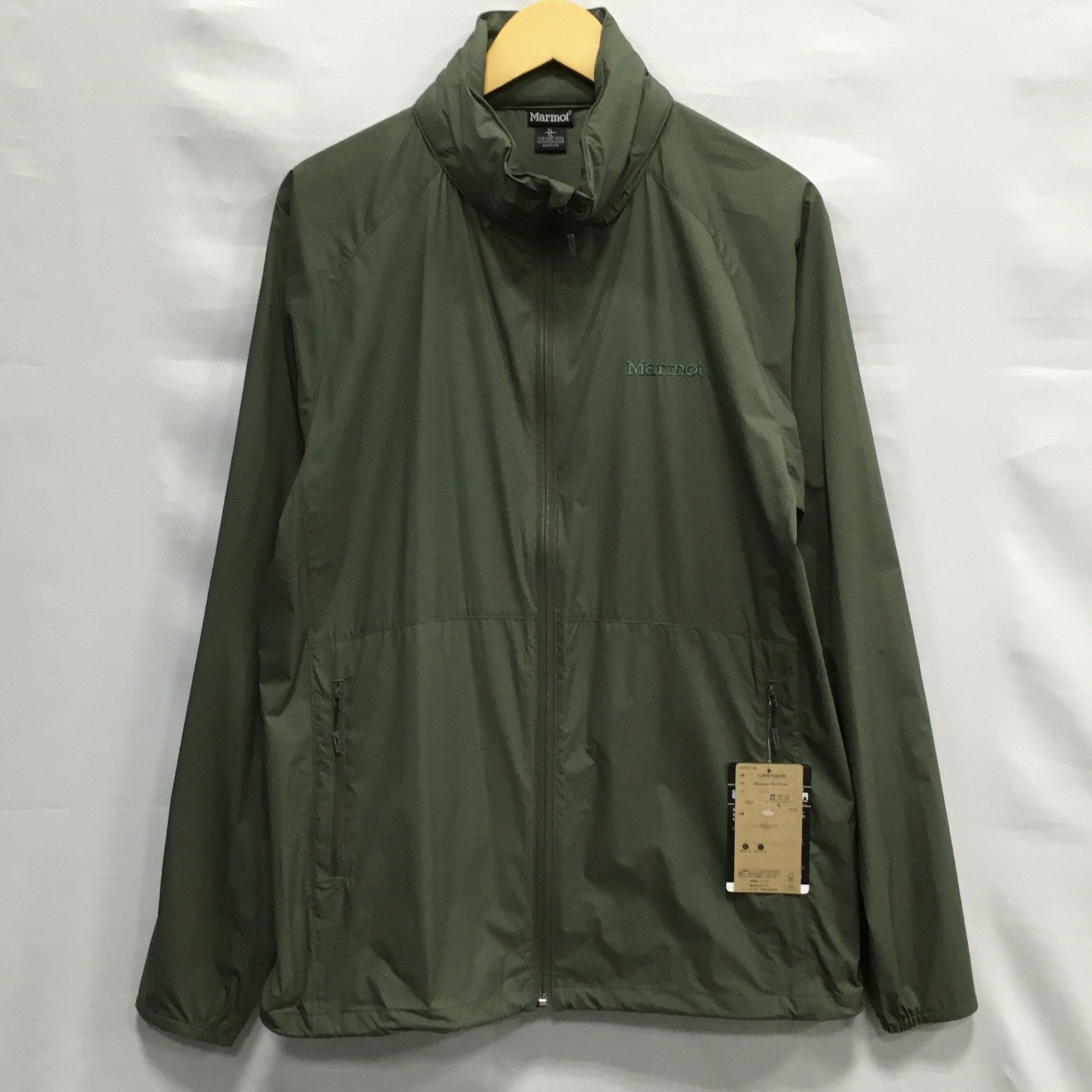 【送料無料】Marmot Packable Wind Parka TOMOJK86XB /マーモット パッカブル ウィンド パーカー　絶耐撥水　ポケッタブル　アウター　フルジップパーカー　レインウェア 　アウトドア　メンズ　グリーン　size:XL【中古】【006】｜オタカルチャー