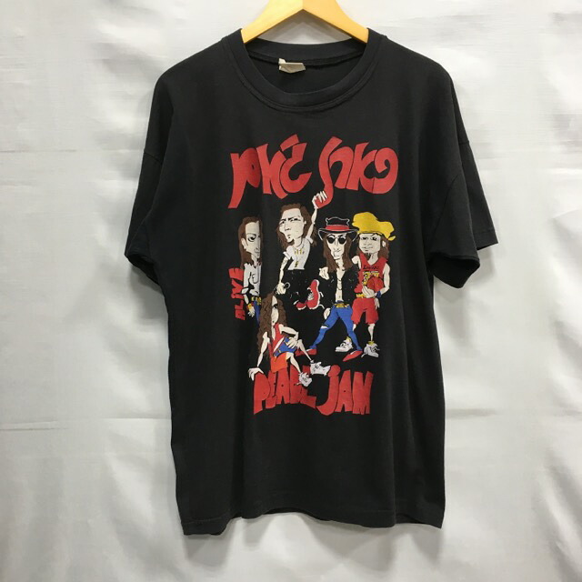【送料無料】PEARL JAM / パール・ジャム イスラエルツアー Tシャツ 90’s VINTAGE ヴィンテージ プリントT 半袖 ユニセックス ブラック size:XL【中古】【006】|オタカルチャー