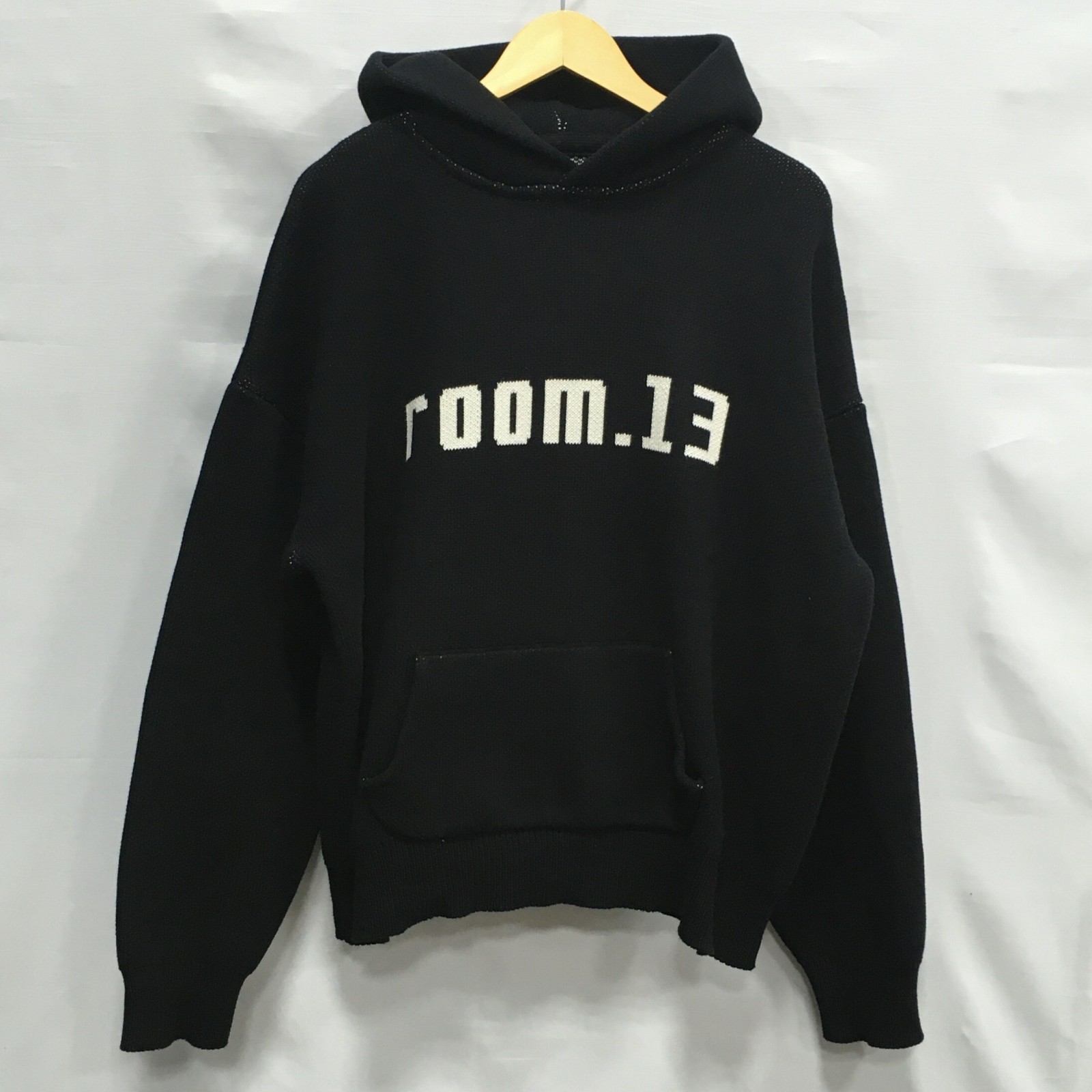 【貨物輸送無料】room.13 / ルームサーティーン 編み物パーカー ユニ一発やる 黒いこと size:FREE【中古】【006】 トップス-メンズファッション-パーカー