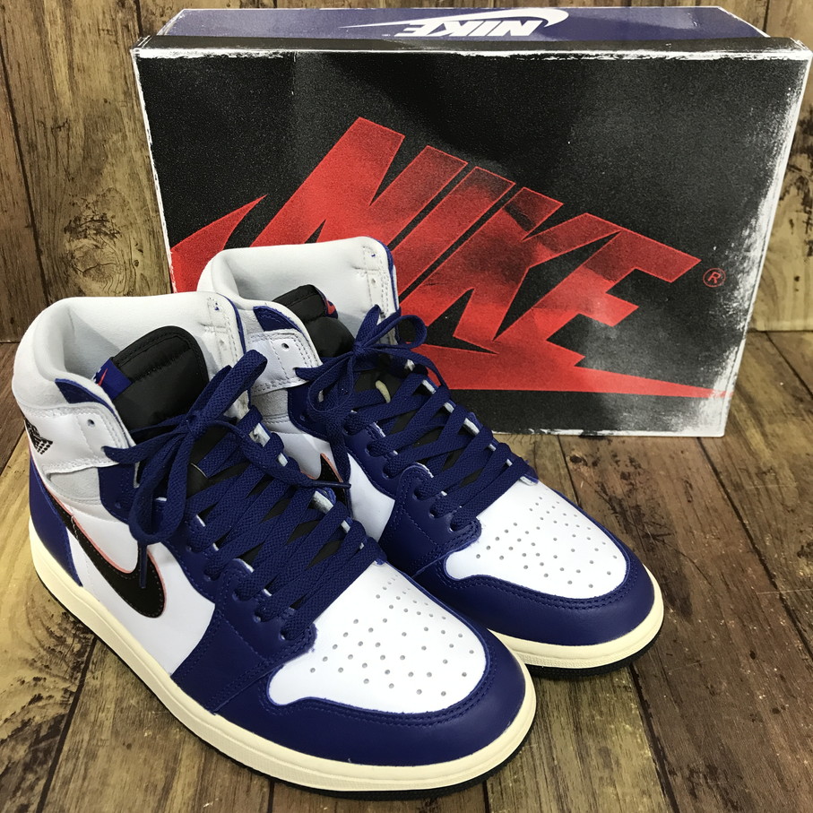 【貨物輸送無料】NIKE AIR JORDAN 1 HIGH OG RARE AIR DEEP ROYAL BLUE (ナイキ エアジョーダン1 ご機嫌OG レアエア ディープロイヤルブルー)【中古】 【004】