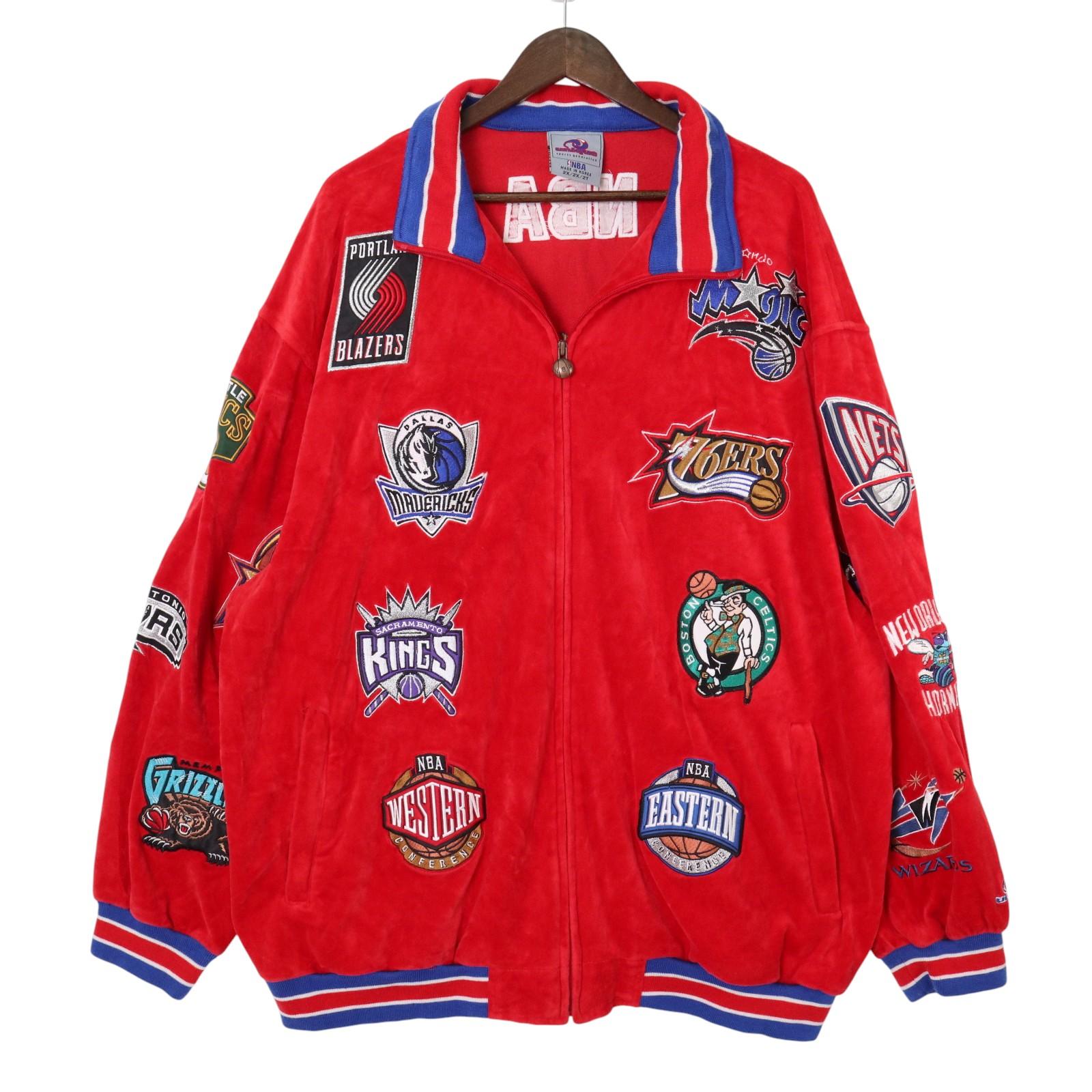 【送料無料】Unique NBA チームロゴ ベロア ジャケット 【中古】【008】236