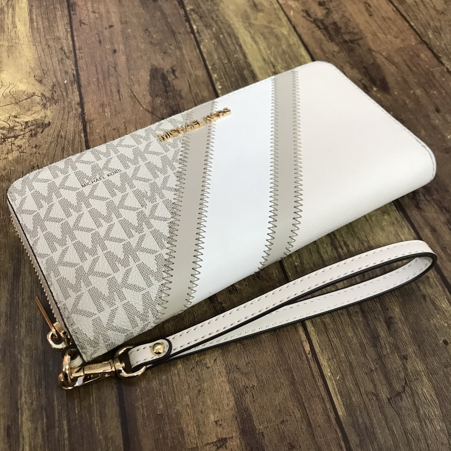 【送料無料】Michael Kors JET SET TRAVEL マイケルコース コンチネンタル ウォレットラウンド ファスナー【中古】 【004】