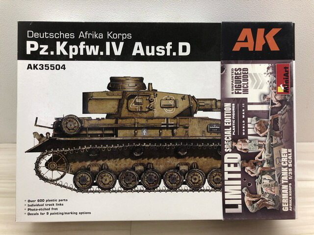 【送料無料】AKインタラクティブ 1/35 WW.II ドイツ軍 IV号戦車 D型 ドイツアフリカ軍団仕様 新品 プラモデル【中古】【007】116