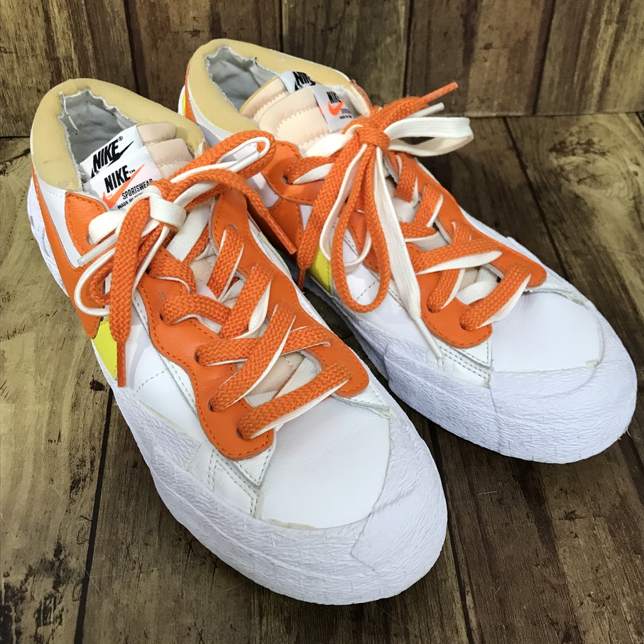 【送料無料】SACAI × NIKE BLAZER LOW MAGMA ORANGE (サカイ × ナイキ ブレーザー ロー マグマオレンジ)【中古】 【004】