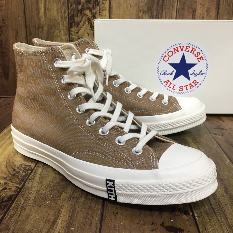 【送料無料】CONVERSE × KITH CHUCK Taylor 70 HI Tannin Monogram コンバース キス チャックテイラー 70 ハイ【中古】【004】