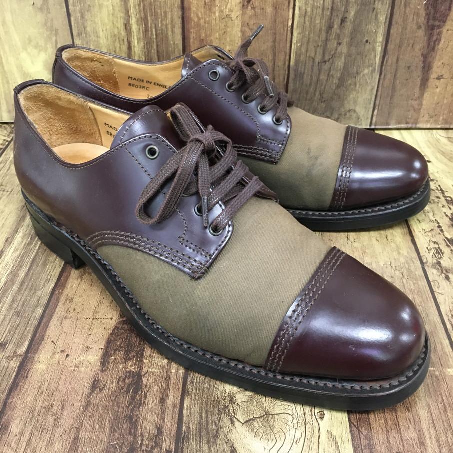 【送料無料】SANDERS ミリタリーダービー ストレートチップ サンダース【中古】【004】