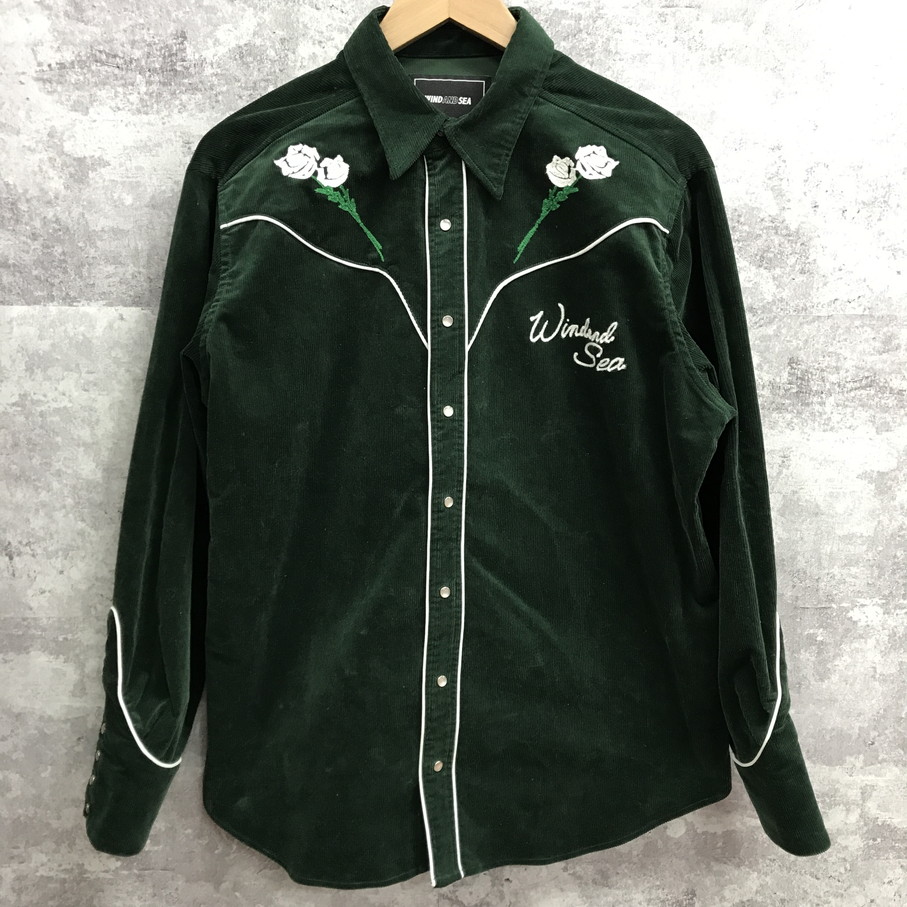 【貨物輸送無料】WIND AND SEA ウィンダンシー Corduroy Western Shirt コール天 ウェスタンシャツ【中古】 【004】 カジュアルシャツ-メンズファッション