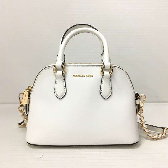 【送料無料】 MICHAEL KORS VERONICA 32S3G6VC0L / マイケルコース ベロニカ エクストラ スモール クロスボディ　2WAYショルダーバッグ　ハンドバッグ　斜め掛け　レディース　ホワイト【中古】【006】
