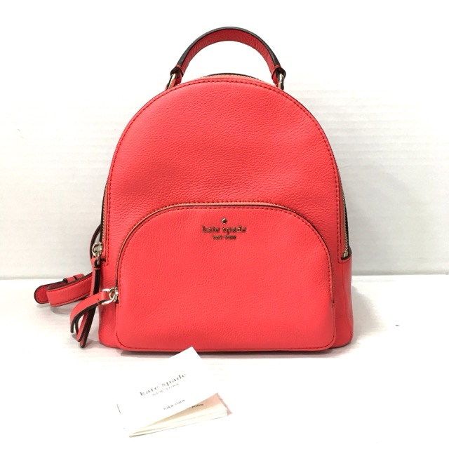 【貨物輸送無料】 kate spade / ケイトスペード ジャクソン 並み並み うしろ側容器に並べる WKRU5946 背嚢 レディース 立ちふさがるともし火 赤いこと【中古】【006】