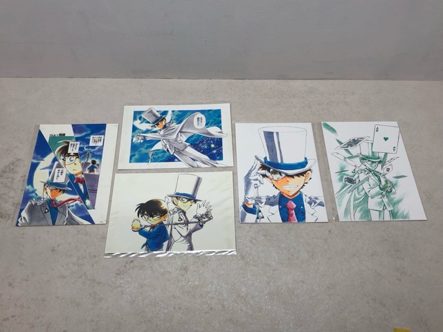 【送料無料】希少・レア★名探偵コナン 少年サンデー 応募者全員サービス 怪盗キッド 華麗なる複製原画5枚セット 未開封品　【中古】【008】110