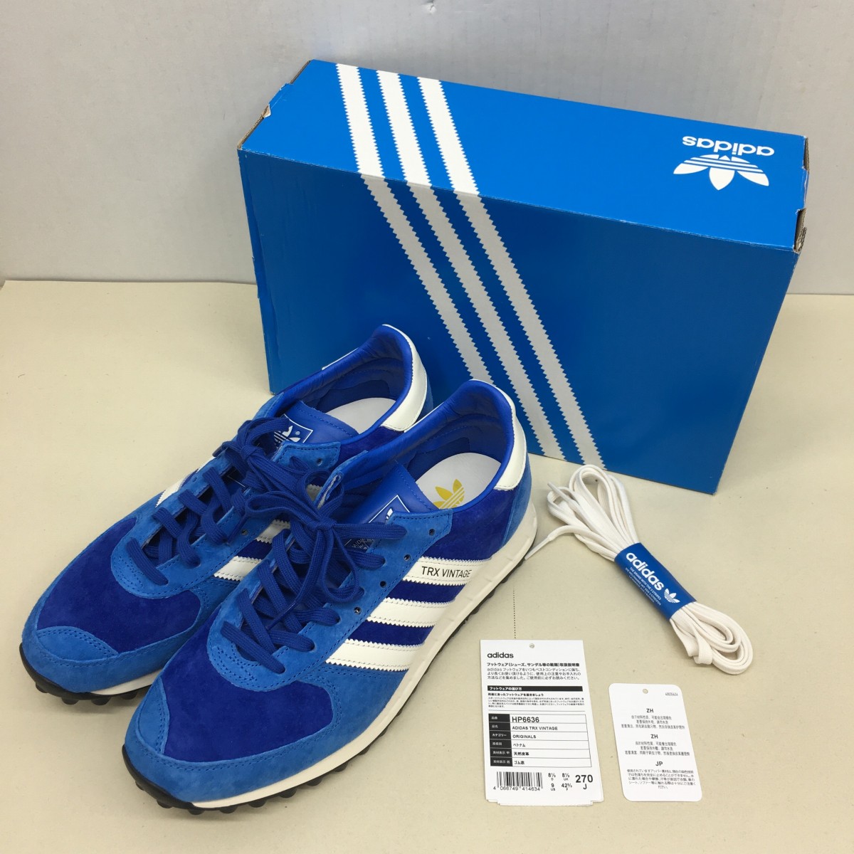 【送料無料】adidas TRX VINTAGE HP6636 BLUE BIRD/CORE WHITE/TEAM ROYAL BLUE サイズ 27cm【中古品】【003】