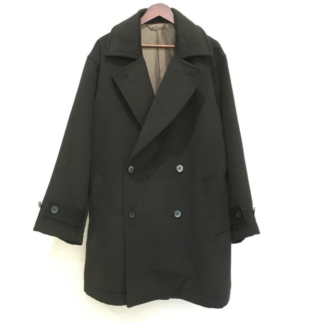 【送料無料】ADRER Beaver melton over P-coat ADTOY0922004 / アドラー ビーバーメルトンオーバーPコート　アウター　メンズ　ブラック　size:M【中古】【006】