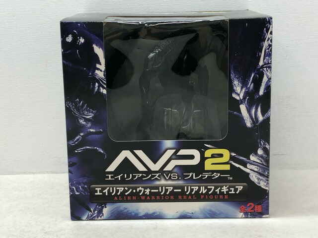 【送料無料】希少・レア★フリュー AVP2 エイリアンズ VS. プレデター エイリアン・ウォーリアー リアルフィギュア ブラック彩色 未開封品【中古】【008】091