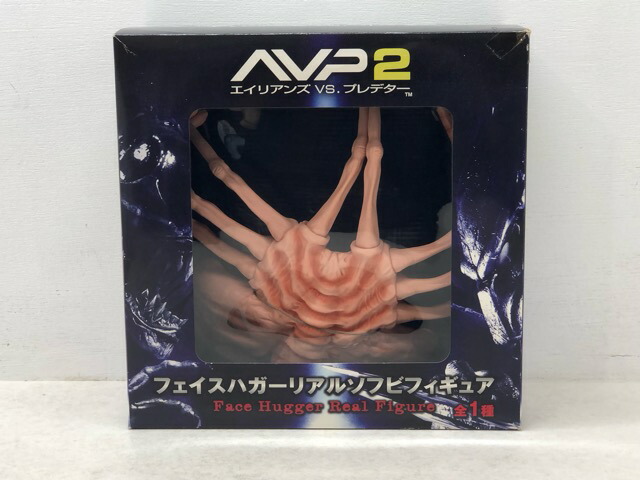 【送料無料】希少・レア★フリュー AVP2 エイリアンズ VS. プレデター フェイスハガー リアルソフビフィギュア 未開封品【中古】【008】091