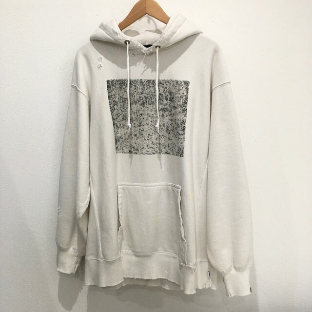 【送料無料】SAPEur BIG3 HOODIE A0021-219 / サプール ビッグ3 フーディー　パーカー　ヴィンテージ加工　メンズ　ホワイト　size:XL 【中古】【006】｜オタカルチャー