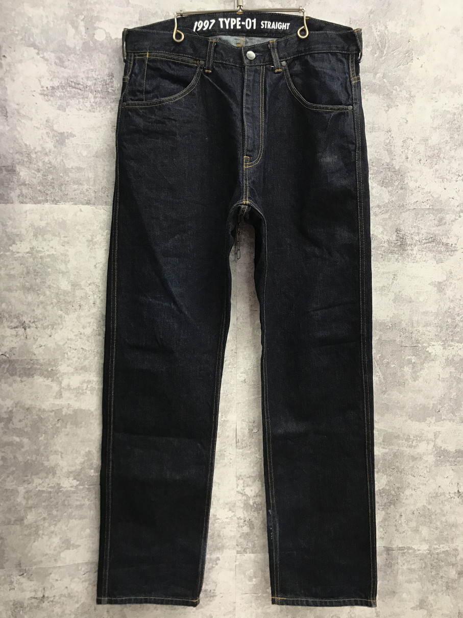 【貨物輸送無料】A BATHING APE 1997 TYPE-01 CHAMPION DENIM PANTS アベイシングエイプ ジーンズズボン下【中古】 【004】