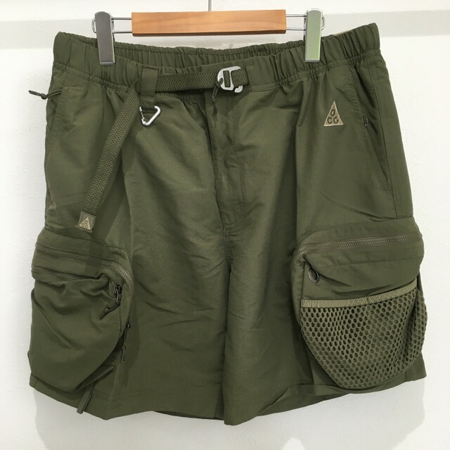 【貨物輸送無料】NIKE AS M ACG SNOWGRASS CRG SHRT MEDIUM OLIVE/CARGO KHAKI DN3946-222 / ナイキ ACG スノーグラス CRG 遊撃手 遊撃手ズボン下 アウトドア 下つ方 メンズ オリーブ カーキ size:XL【中古】【006】