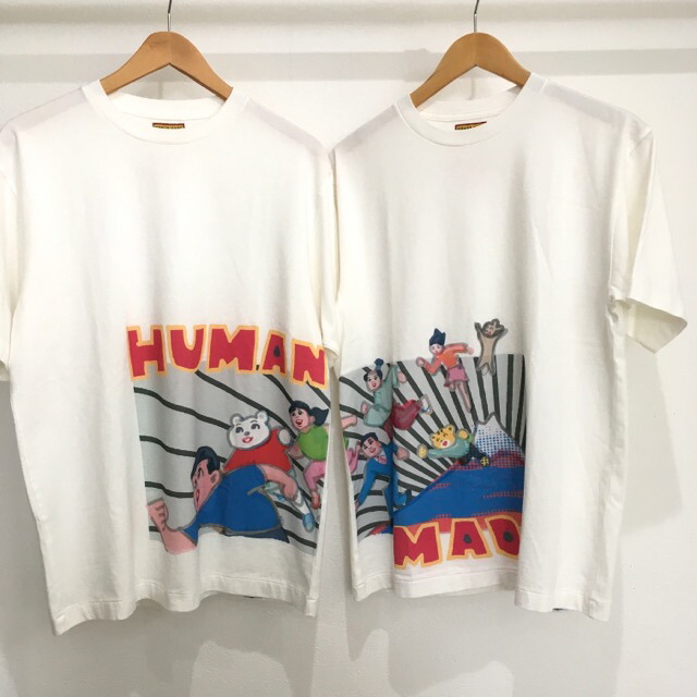 【貨物輸送無料】HUMAN MADE × 五月女ケイ子 KEIKO SOOTOME TEE SHIRT Side A XX30TE028 / Side B XX30TE029 WHITE 2枚書き割り ヒューマンお手伝いさん × そおとめ けいこ 刷り上げるティーシャツ 半袖 メンズ 白いこと size:A (L) B (M)【中古】【006】