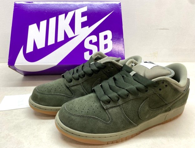 【貨物輸送無料】NIKE SB/ナイキ DUNK LOW PRO B ダンク 置き目 労働者階級 Sequoia and Light Army HJ0367-301/27.0糎 【中古】【008】268