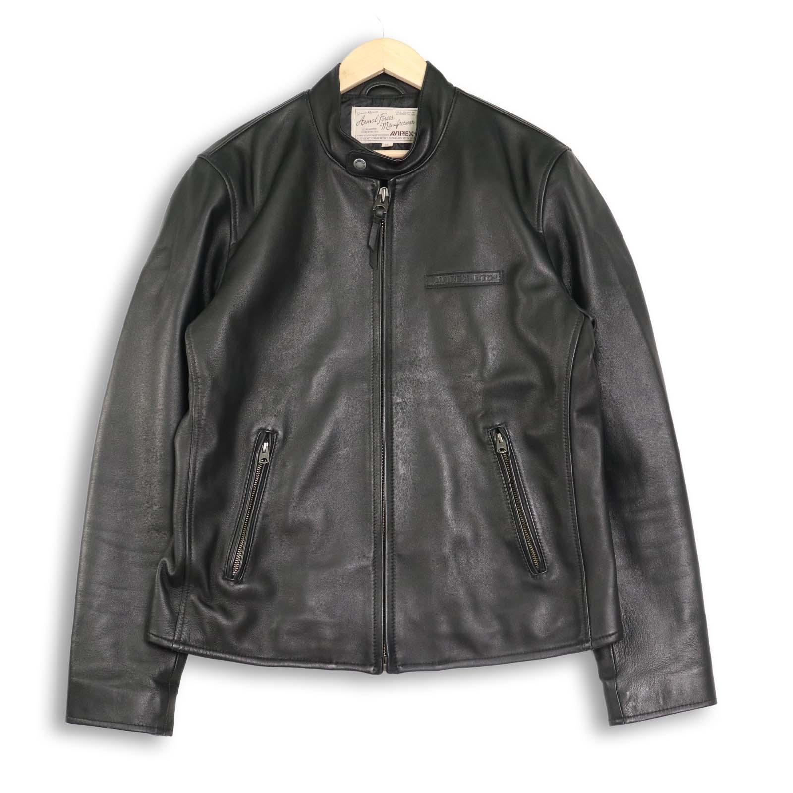 【送料無料】AVIREX/アヴィレックス 783-9250032 ラムレザー シングルライダースジャケット 【中古】【008】232|オタカルチャー