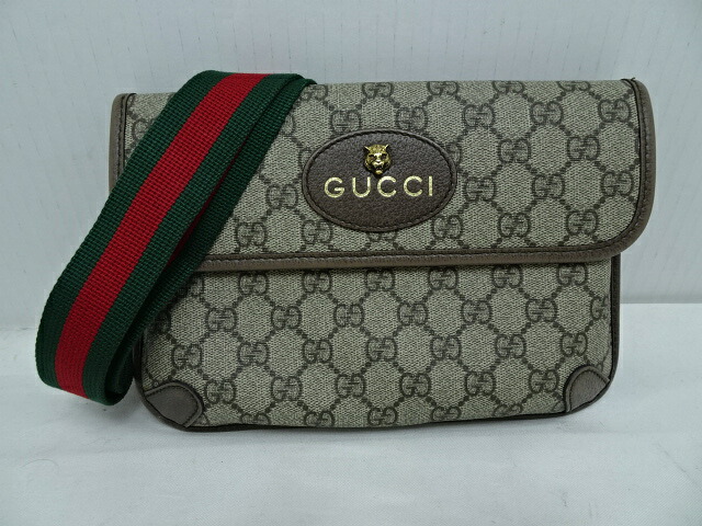 【貨物輸送無料】GUCCI(グッチ) 三尺帯御徒面子 ネオヴィンテージ GGスプリーム 上半身御徒面子【中古】【005】