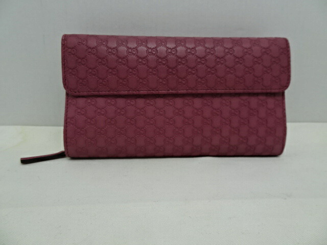 【貨物輸送無料】GUCCI(グッチ) マイクログッチ シマ コンチネンタルウォレット 347112【中古】【005】