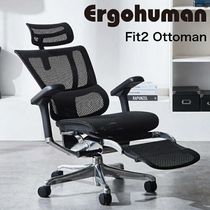【正規品】新型エルゴヒューマンフィットオットマン付　FIT2-LPL-DR