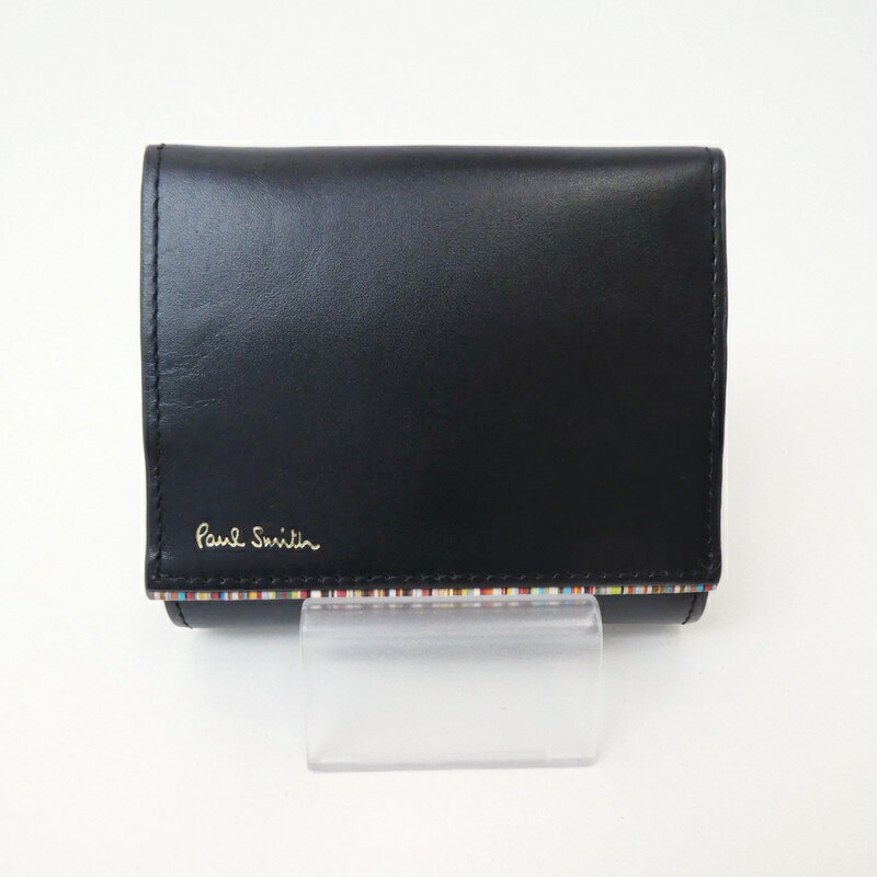 Smith ポールスミス ストライプポイント ブラック ストライプポイント F124 お宝市番館 中古 Paul Paul 中古 Smith ポールスミス コンパクトウォレット 財布 Smith ポールスミス ストライプポイント ブラック ストライプポイント F124 お宝市番館 中古 Paul Paul 中古 Smith ポールスミス コンパクトウォレット 財布