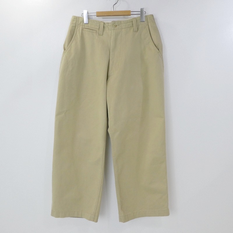 【楽天市場】【中古】E.TAUTZ｜イートウツ Core Field Trousers Chino ワイドチノトラウザーパンツ ベージュ