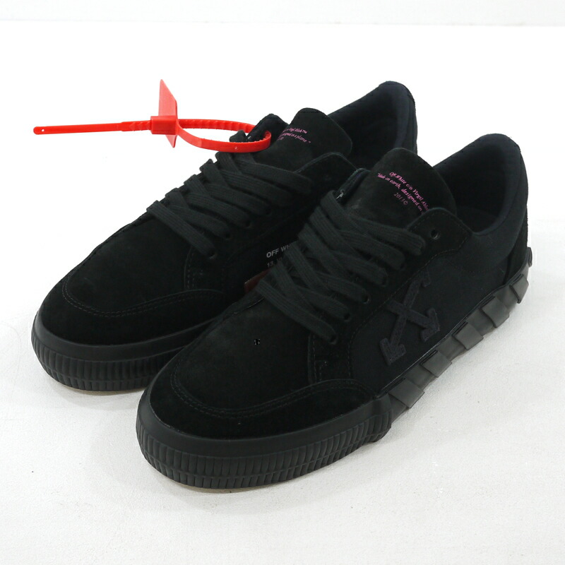 【中古】OFF-WHITE | オフホワイト LOW VULCANIZED/ロー バルカナイズ　OMIA085R20C210501010　スニーカー 靴　ブラック サイズ：40【尾張小牧店】｜お宝市番館