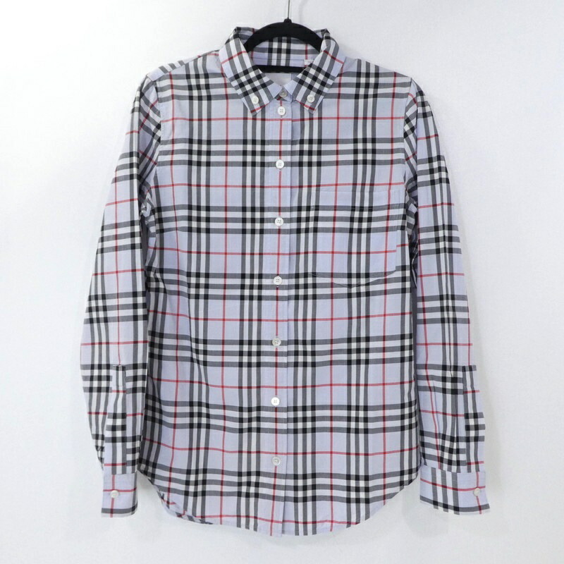 大きいサイズ✨バーバリー チェック 半袖 薄手ニット ホワイト グレー 4 XL バーバリー 半袖シャツ スモールチェック | アウトレット