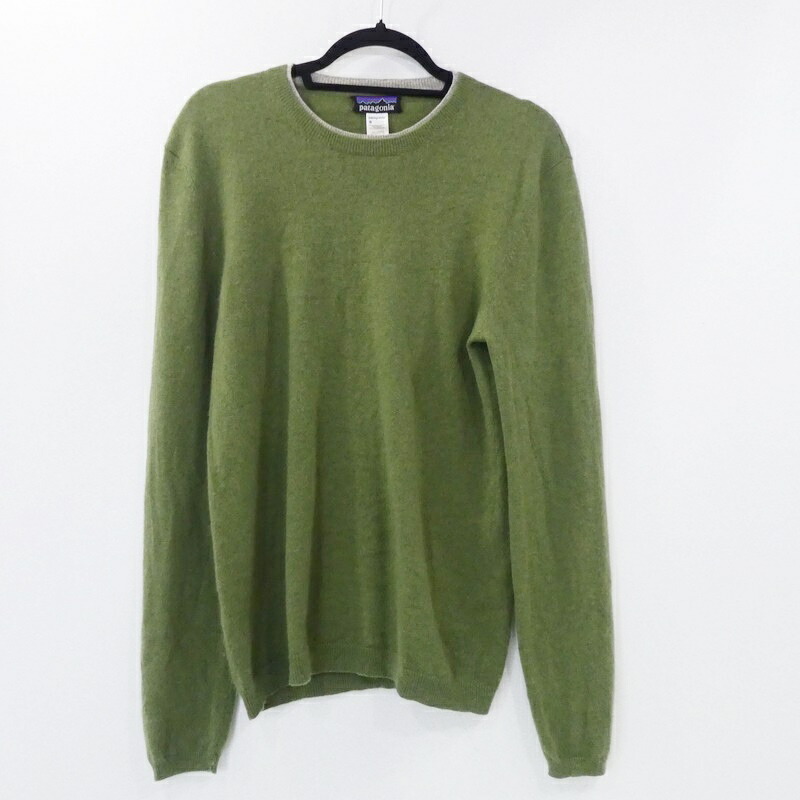 patagonia - 古着 patagonia パタゴニア 長袖 アンドリ クルー セーター L ブルー×キャメル ニット 53470 アウトドア レディース 古着 patagonia パタゴニア 長袖 アンドリ クルー セーター L