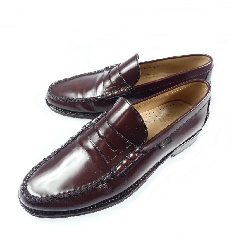 【中古】Paraboot｜パラブーツ Reims 置き目毛革 赤銅色 大きさ：9(約27.5糎)【f127】