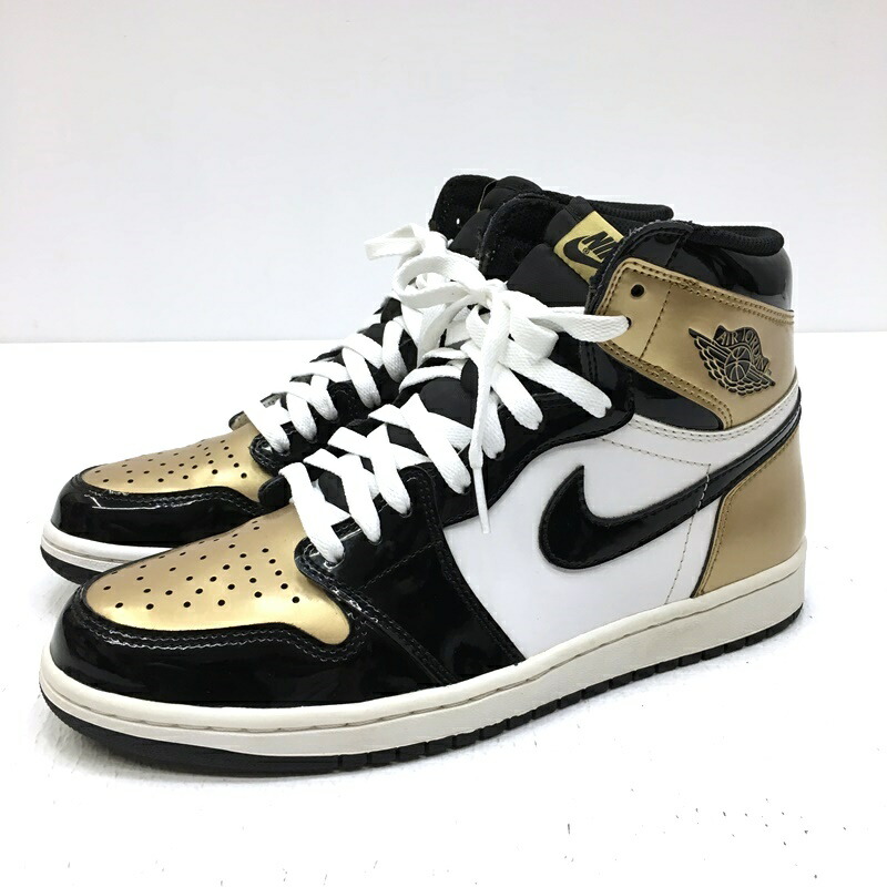 【中古】 NIKE ナイキ 861428-007 AIR JORDAN 1 RETRO HIGH OG Gold Toe エアジョーダン1 レトロ ハイ OG スニーカー サイズ：26cm カラー：ゴールド 【f126】
