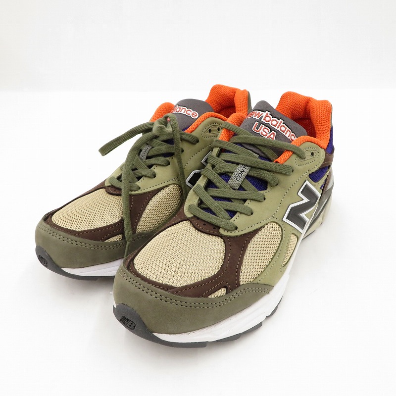 【中古】NEW BALANCE｜ニュー平衡にする 990v3 KHAKI/ORANGE/990ｖ3 カーキ/オレンジ色 BB550PWB スニーカー カーキ 大きさ：27珊【f126】