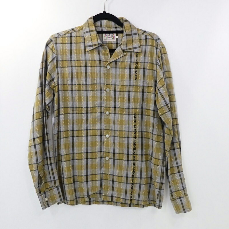 【中古】 HYSTERIC GLAMOUR｜ヒステリックグラマー DAMNED刺繍 02181AH03 オープンカラーシャツ 2018SS サイズ：S 【f104】