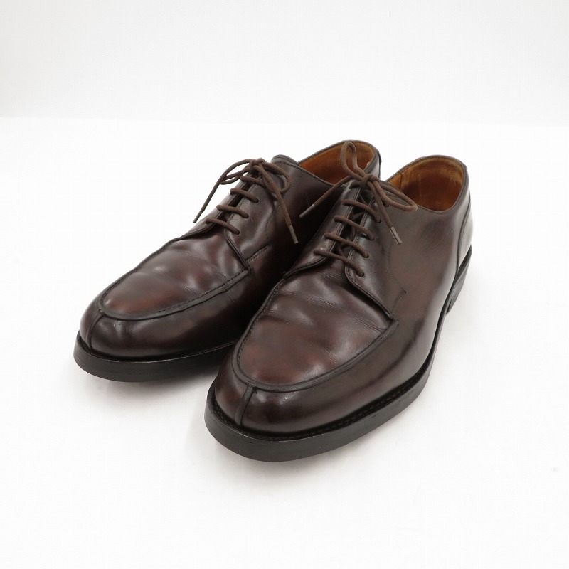 【中古】CROCKETT\u0026JONES｜クロ毛布\u0026ジョーンズ 革靴 9262 なめし革シューズ 赤銅色 大きさ：UK8(27珊度合い)【f127】